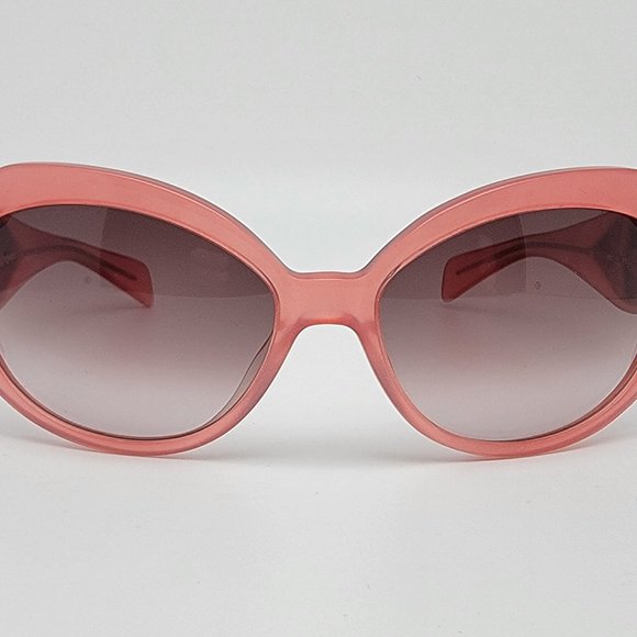 Badgley Mischka Sama Sofia Crystal Pink Gold Frame Grey Gradient Lens Sunglasses main image 8
